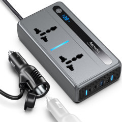 クロスボーダー人気新商品300Wデジタル表示12V24V230V220V車載インバーターPD急速充電発電所Aemeku