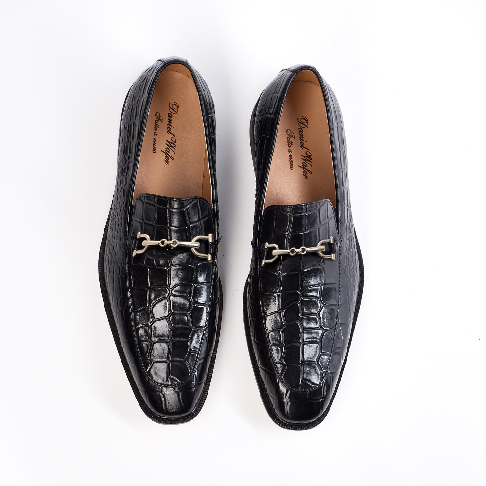 Zapatos de Cuero Tipo Mocasín para Caballero, Zapatos Formales para Boda, Cena, Negocios, Zapatos de Cuero Puro para Hombre, Transpirables, Formales para Negocios