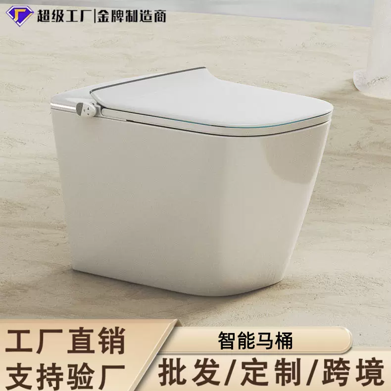 批发家用小户型智能马桶自动翻盖隐藏泡沫盾即热式暖风烘干坐便器
