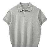 ZF8118-B男夏薄款v领休闲T恤夏季慵懒针织日系海鸥领olo衫，男装针织衫/毛衣，星座614