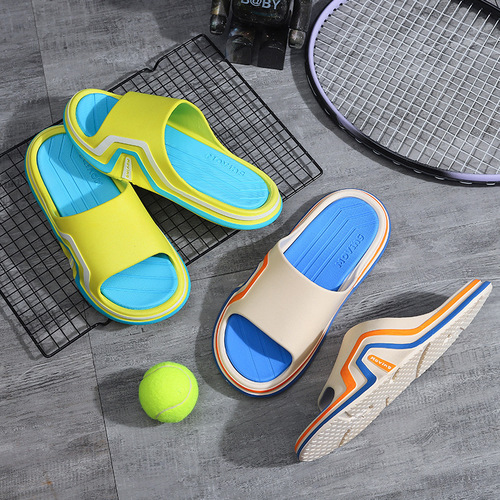 New slippers for men for outer wear, men's home non-slip couple's bathroom bathing summer thick-soled fashion slippers for men