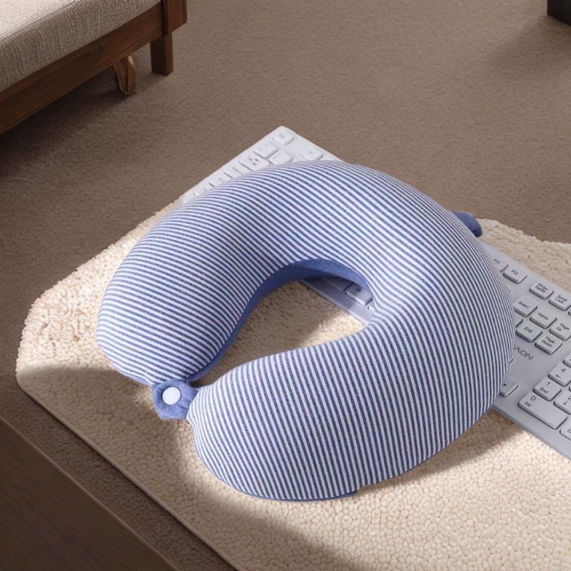 Lento rebote en forma de U almohada en forma de U almohada de memoria almohada de algodón almohada de siesta almohada en forma de U almohada de oficina almohada de cuello estriada viaje almohada de cuello