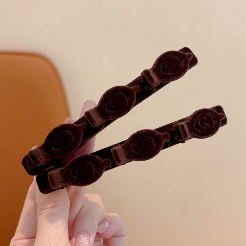 Perezoso doble trenzado clip de cabello para niños acabado artefacto de cabello de niña clip lateral frente un clip de frangeo