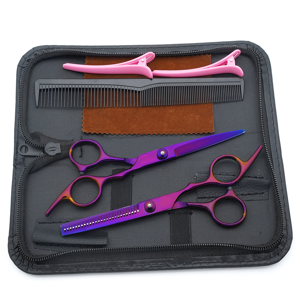 Estilista profesional, tijeras de corte de pelo, corte de pelo, corte de pelo, corte de pelo, corte de dientes fino, juego de corte de belleza con flequillo especial para peluquero