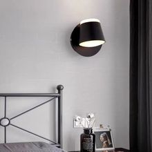 卧室床頭壁燈220V北歐簡約書房閱讀燈帶開關舒適上下發光可旋轉