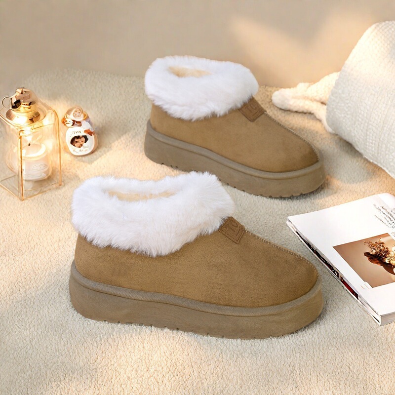 Cotton Shoes with Heels, Plus Velvet Snow Boots, Thick Soles and Increased Height, Winter Cotton Shoes for Women, Plus Velvet and Thickened Non-Slip Cotton Slippers Cotton Shoes with Heels, Plus Velvet Snow Boots, Thick Soles and Increased Height, Winter Cotton Shoes for Women, Plus Velvet and Thickened Non-Slip Cotton Slippers