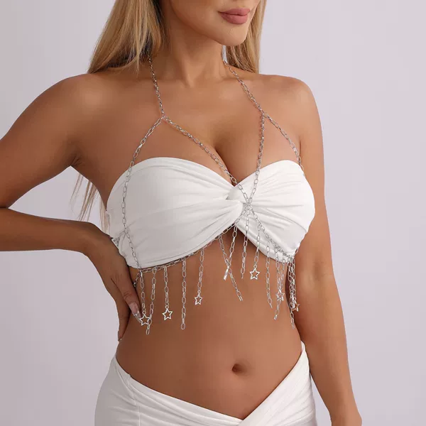 Silver chest chain YX599