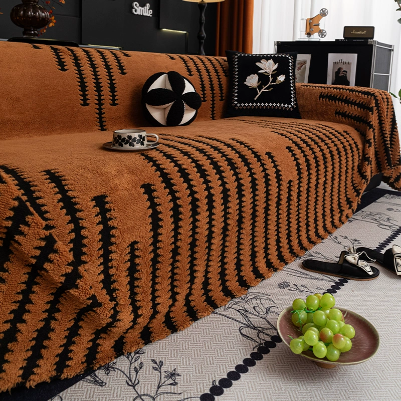 Atmospheric winter festive red non-slip sofa