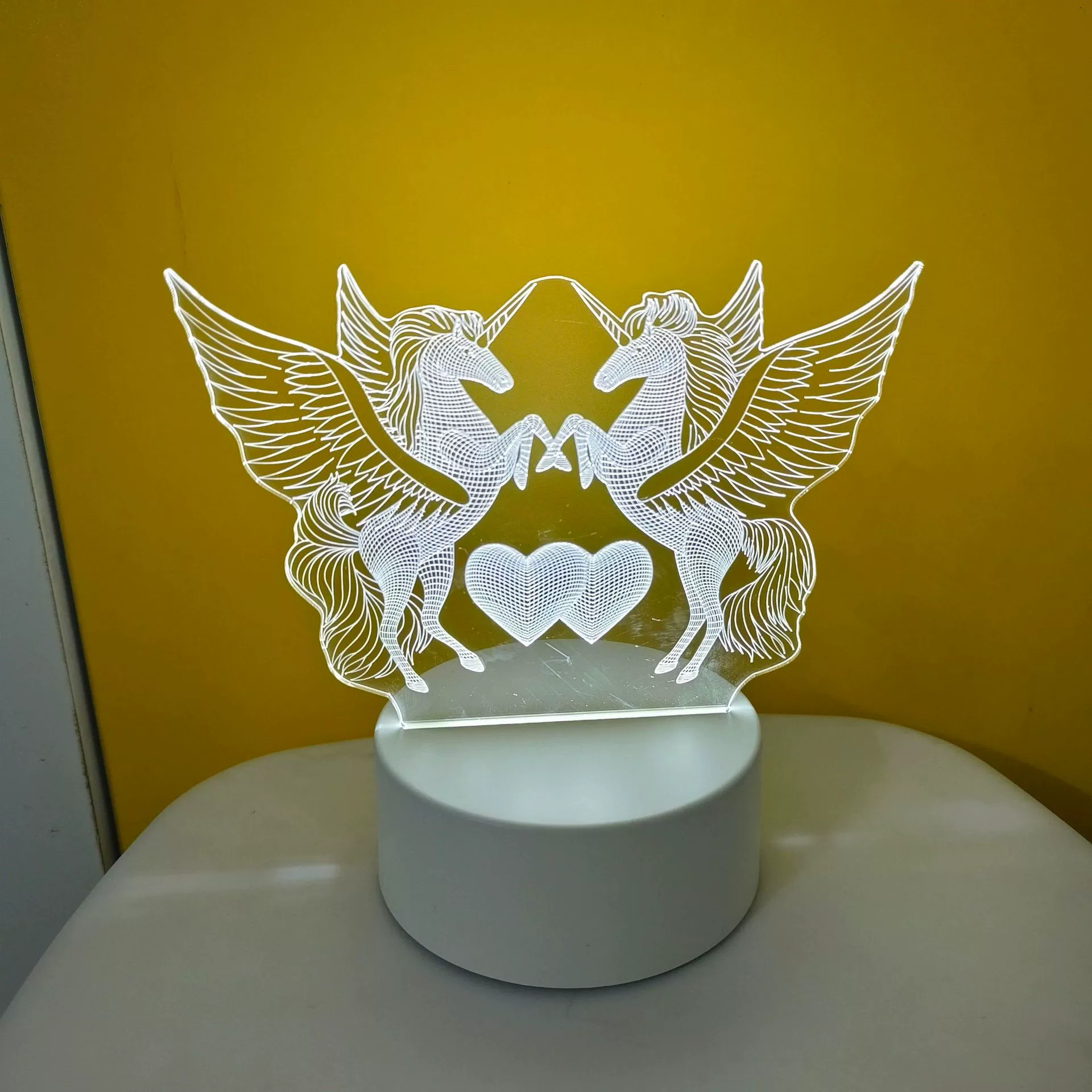 3D night lamp (yayli) little night lantern, 4w usb, acrylic panel + abs base, customizable patterns