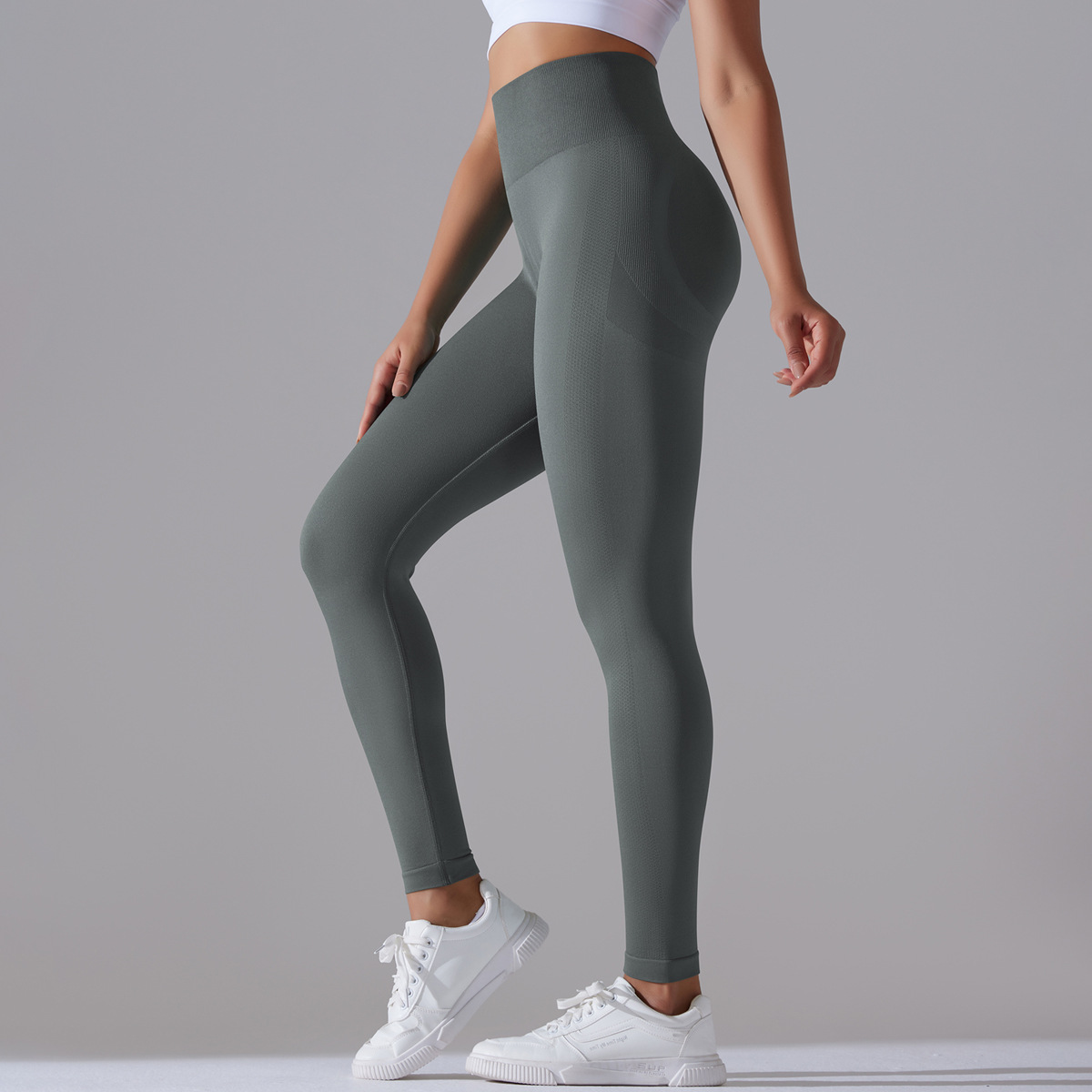 Modern Style Simple Style Solid Color Nylon Cotton Blend Active Bottoms Leggings display picture 92