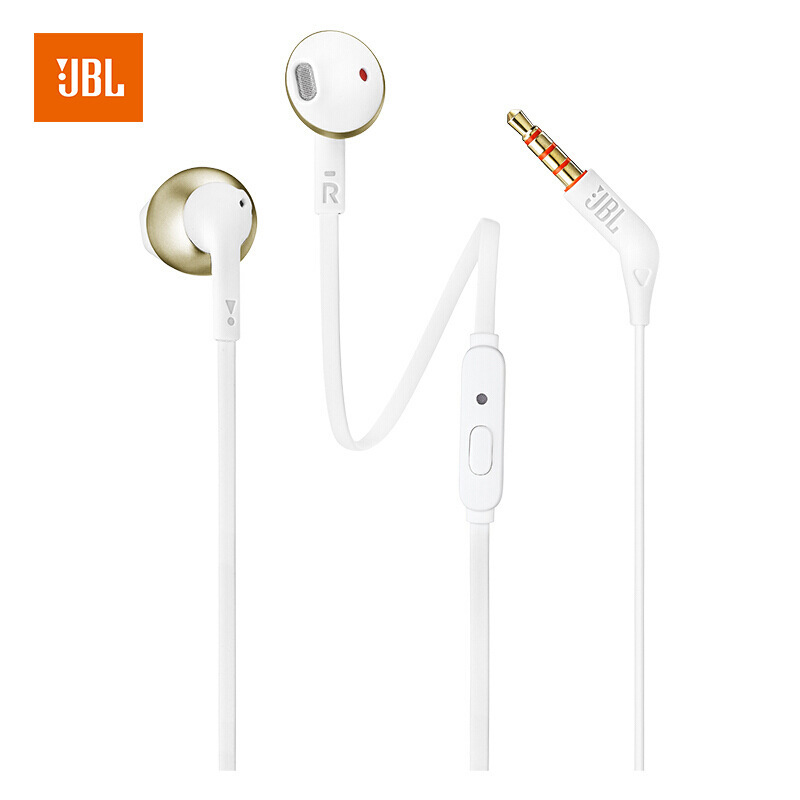 Jbl t205イヤホン半入耳式重低音線控耳栓麦用耳掛け男女子有線イヤホン|undefined