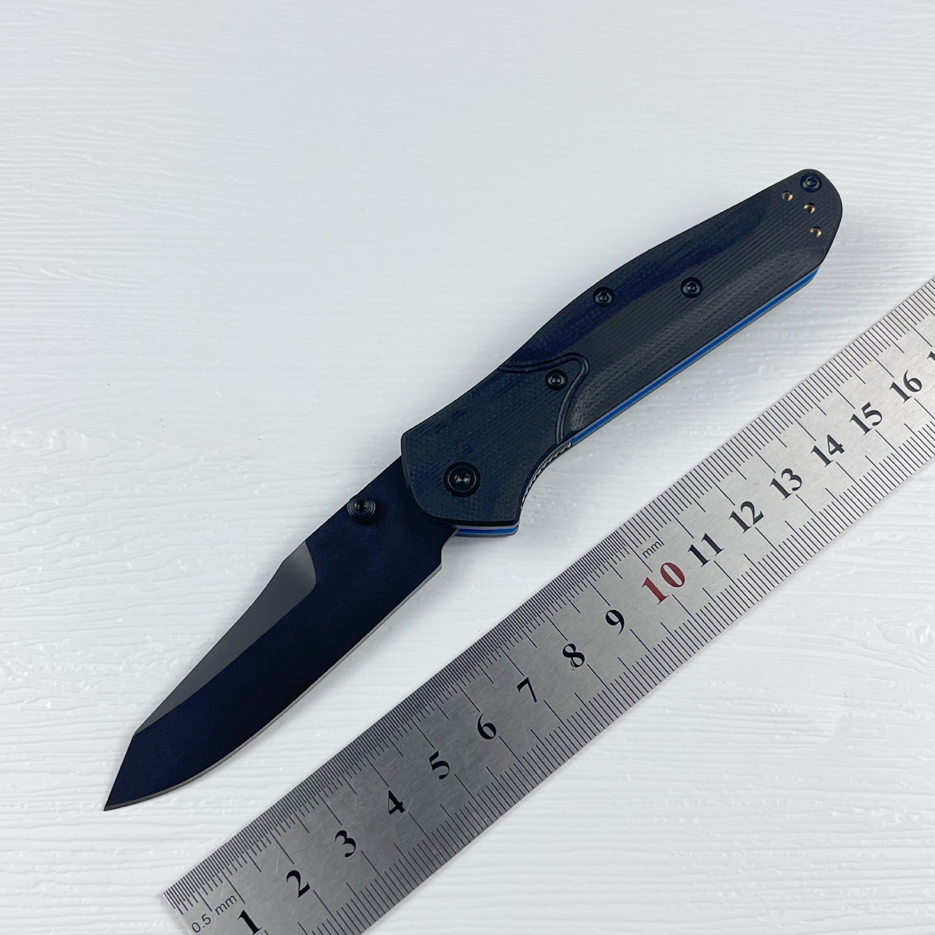 蝴蝶BM945户外折刀野营战术折叠刀镀钛双色G10锋利EDC防身口袋刀