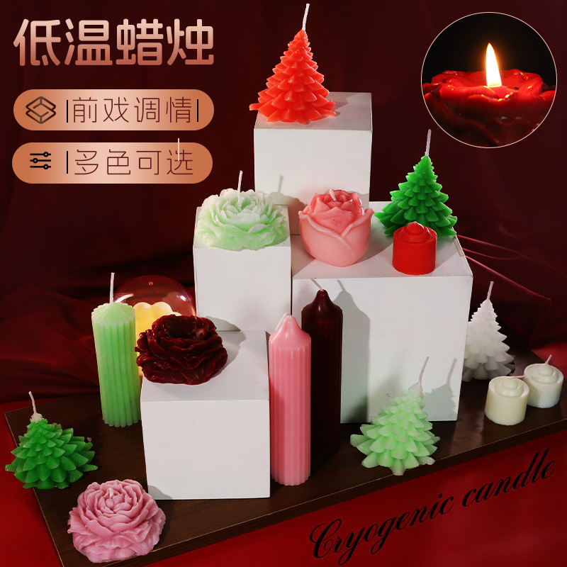 Low-Temperature Massage Candle in Rose Flower Design for Couples Foreplay and Atmosphere — detail image 37