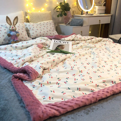 豆豆毯嬰兒春秋幼兒園毯子被加厚冬季兒童蓋毯毛毯小蓋被壹件代發