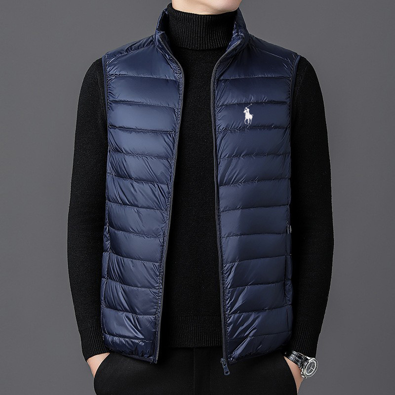 2025 New Spring and Autumn Silk Cotton Vest Men's Lightweight Casual Fashion Cotton Thin Style