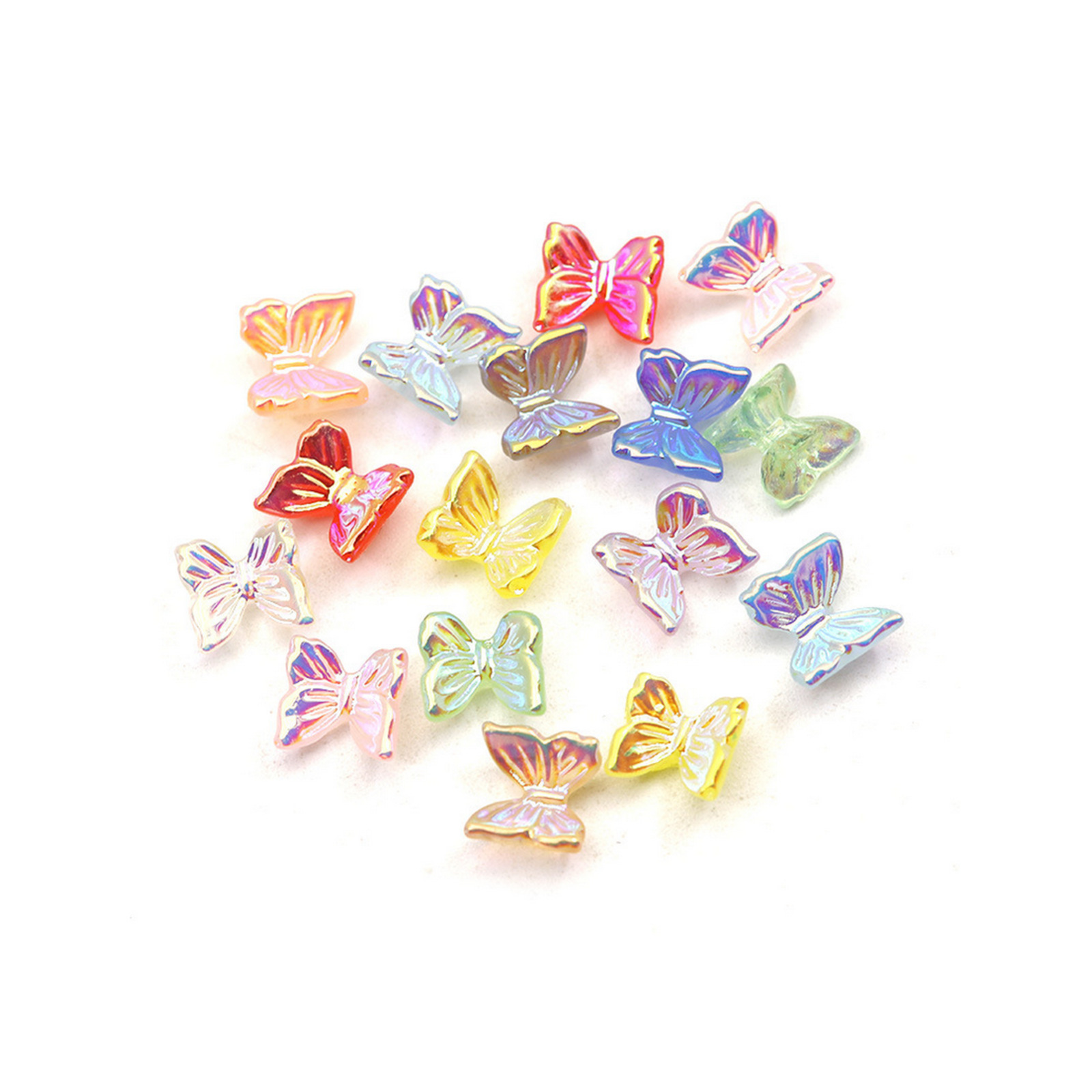 Mariposa de cristal transparente parche de uñas accesorios de bricolaje acrílico tridimensional hecho a mano de resina accesorios de plástico imitación de uñas