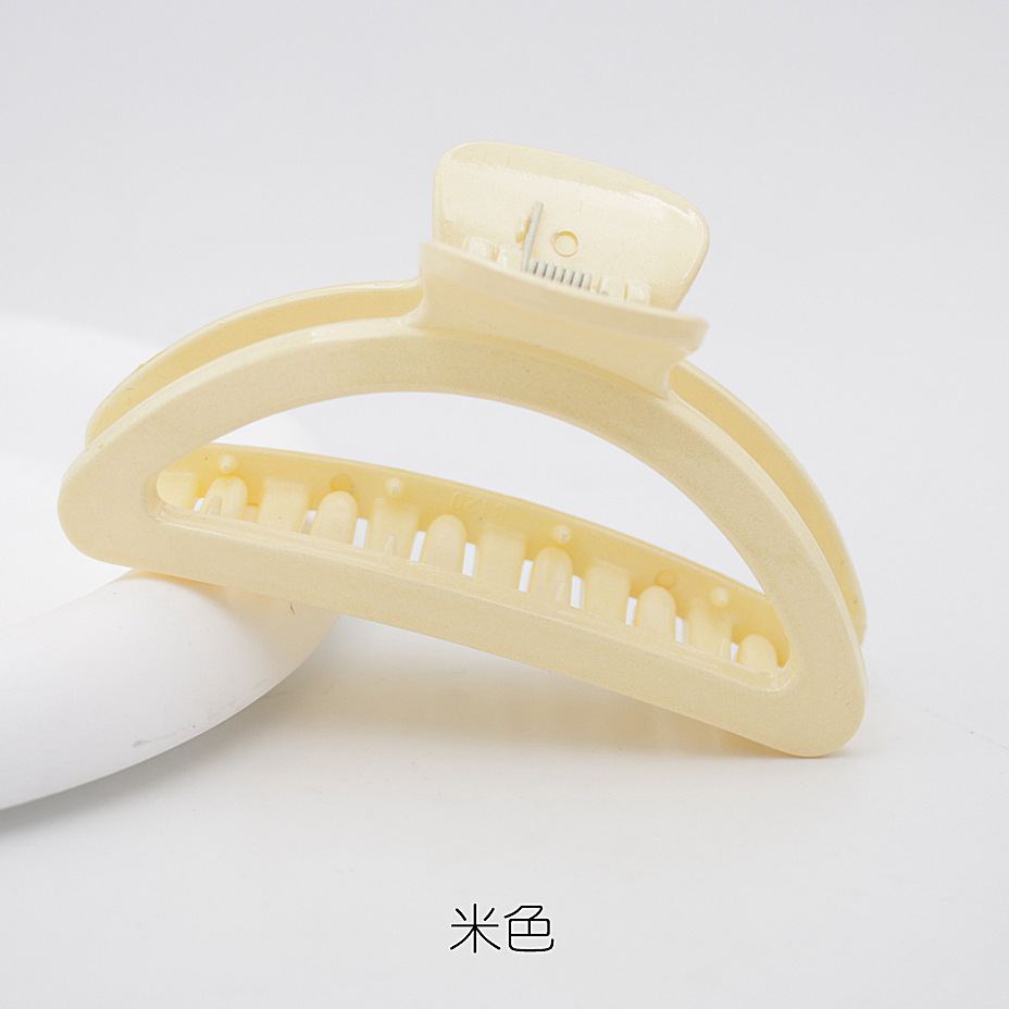 Clip de garra medio tiburón clip semicírculo arco medio grande simple horquilla hembra espalda Cabeza horquilla de alta gama clip joyería