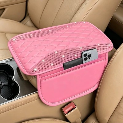 Mat, Crystal Diamond Center Console Armrest box pad