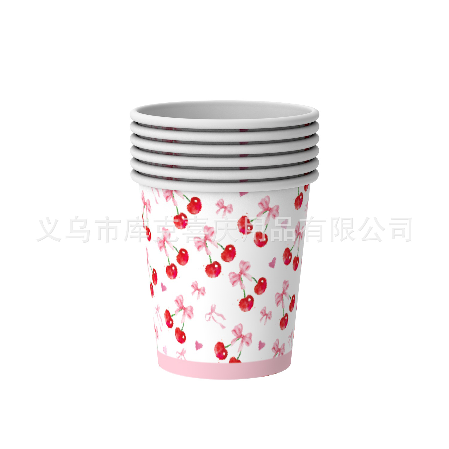 Inventario de arco de cereza tema bandeja de cumpleaños tazas de papel toallas de papel set de cubiertos decoración de fiesta de cumpleaños para niños