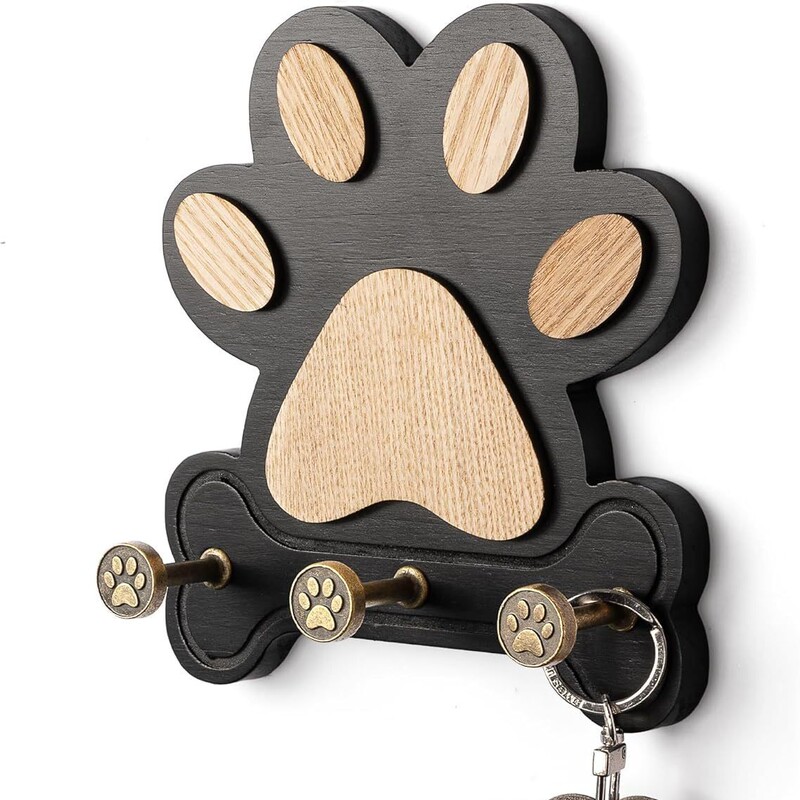 Cross-border wooden dog leash hanger, dog paw key rack, entryway coat rack, cat rack, sunglasses storage rack, hanging rack Cross-border wooden dog leash hanger, dog paw key rack, entryway coat rack, cat rack, sunglasses storage rack, hanging rack