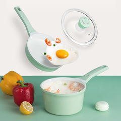 Milk pot baby infant food supplement pot ceramic non-stick uncoated instant noodle pot steaming all-in-one Japanese-style small milk pot