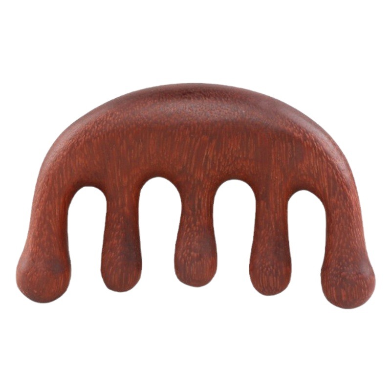Fabricante peine de masaje peine de madera peine Meridian diente ancho sin dientes negro verde sándalo bola raspado cuero cabelludo masaje peine antiestático