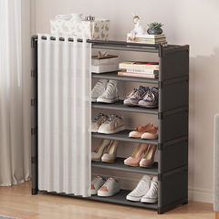 Shoe rack dormitory simple shoe locker door multi-layer household dust-proof shoe box indoor home large capacity shoe cabinet