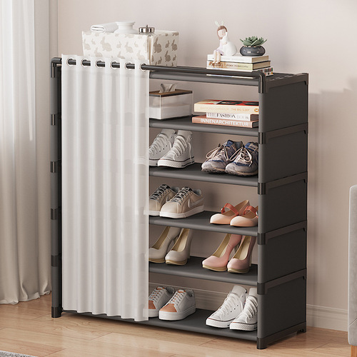 Shoe rack dormitory simple shoe locker door multi-layer household dust-proof shoe box indoor home large capacity shoe cabinet