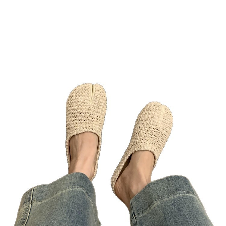 女性が外で履くためのイブニングウインドスプリットトゥボヘミアンビルケンシュトックシューズ2025新しい夏のスリッポンつま先ハーフスリッポンシューズ|undefined