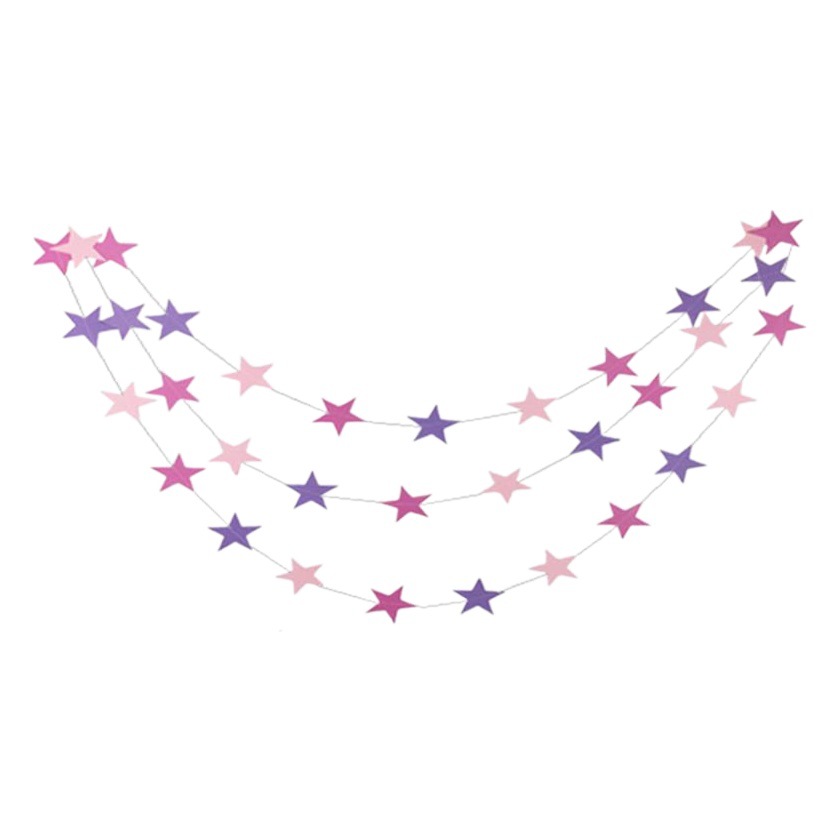 Room decoration ins style star Garland wedding decoration five-pointed star Garland birthday party layout pull flag