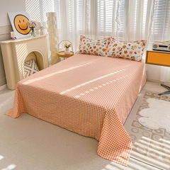 Ins style cotton thickened four-piece set 100 pure cotton bed sheet quilt cover household double student dormitory three-piece set wholesale