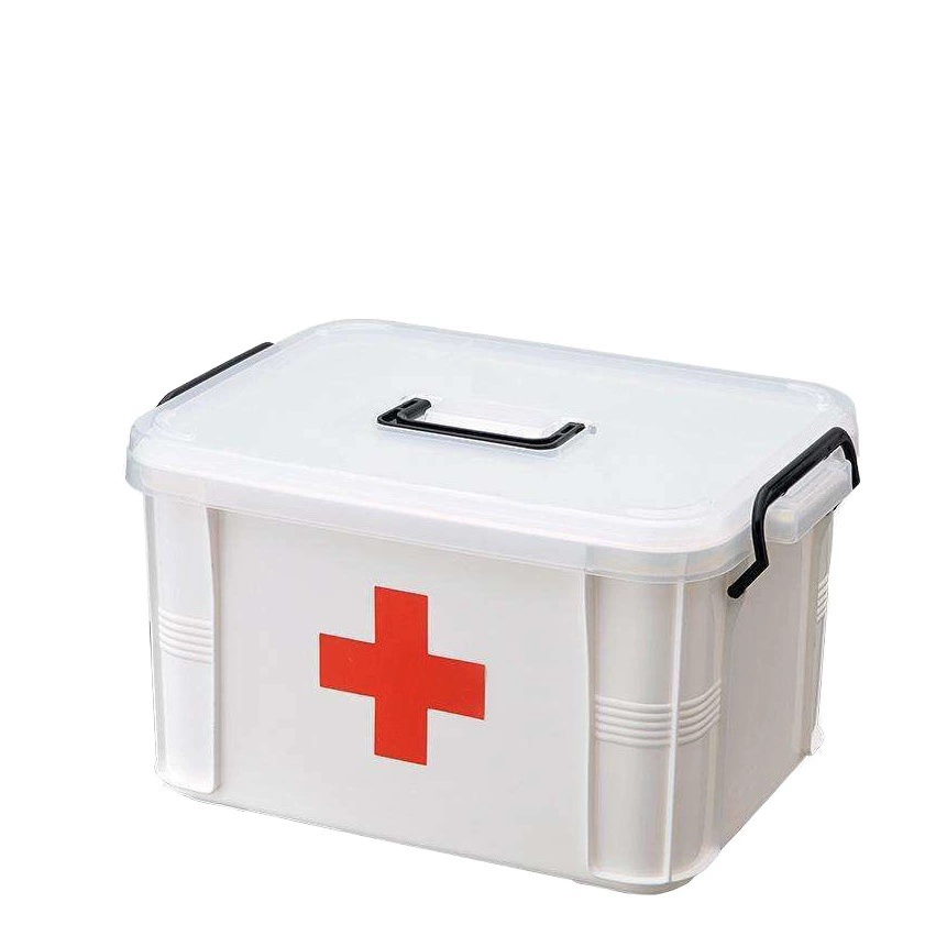 Пластиковый двухслойный медицинский контейнер большой емкости для дома, аптечка для таблеток, контейнер для хранения лекарств, двухслойное хранение