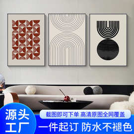 客厅装饰画莫兰迪高级感大气墙壁画现代简约抽象玄关极简黑白挂画