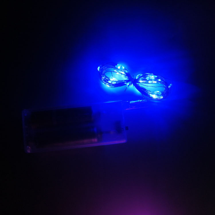 Bola de onda LED Cadena de luz de alambre de cobre caja de la batería luminosa 3 M caja de luz de color neto Globo Rojo luz de color ventas directas de la fábrica