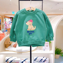 原单正品新品bldog蓝狗韩国童装2025秋款儿童卡通后下摆小开叉卫