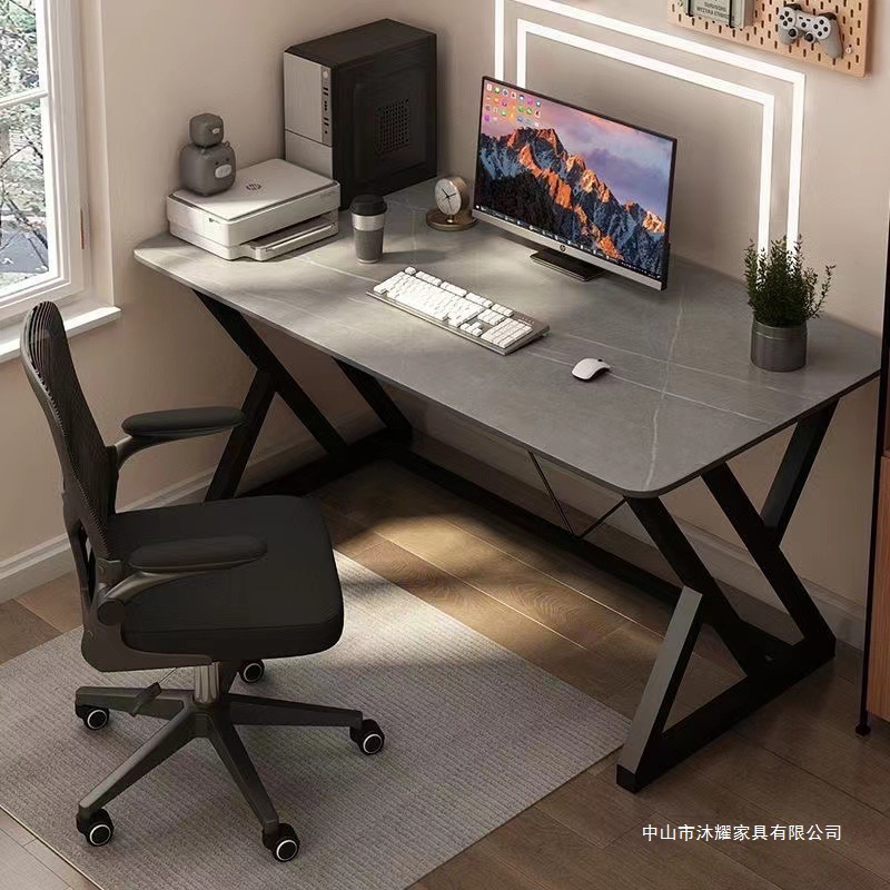Thickened Slate Computer Table Bedroom E-Sports Table Office Desk Study Table Home Student Desk Rental House Simple