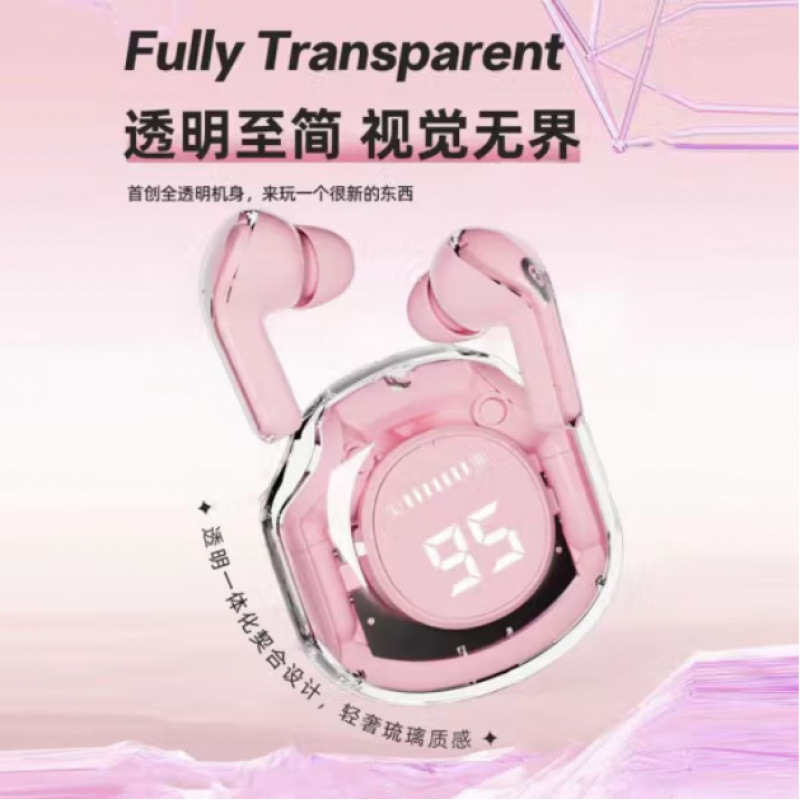 Auriculares Bluetooth inalámbricos de cristal de segunda generación, auriculares de cápsula espacial con pantalla digital en la oreja, Bluetooth, batería de larga duración inalámbrica real