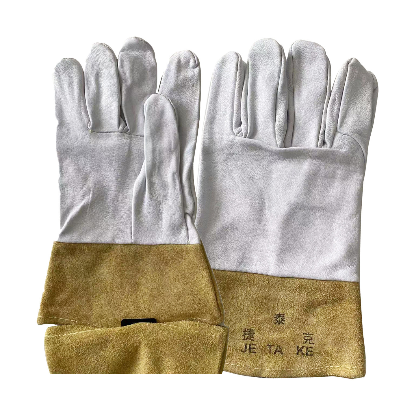 批发羊皮头层手套劳保电焊手套焊工焊接耐磨耐高温防烫防护手套