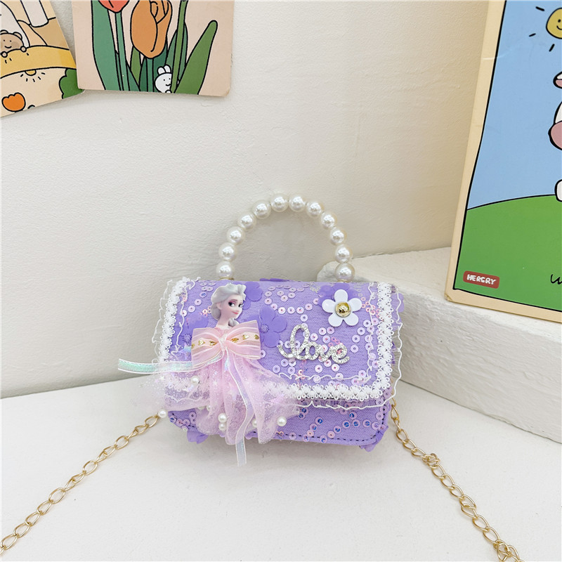 Bolsos de moda coreana para niños de perlas, bolsos de mano de perlas, bolsos de hombro para chicas lindas.