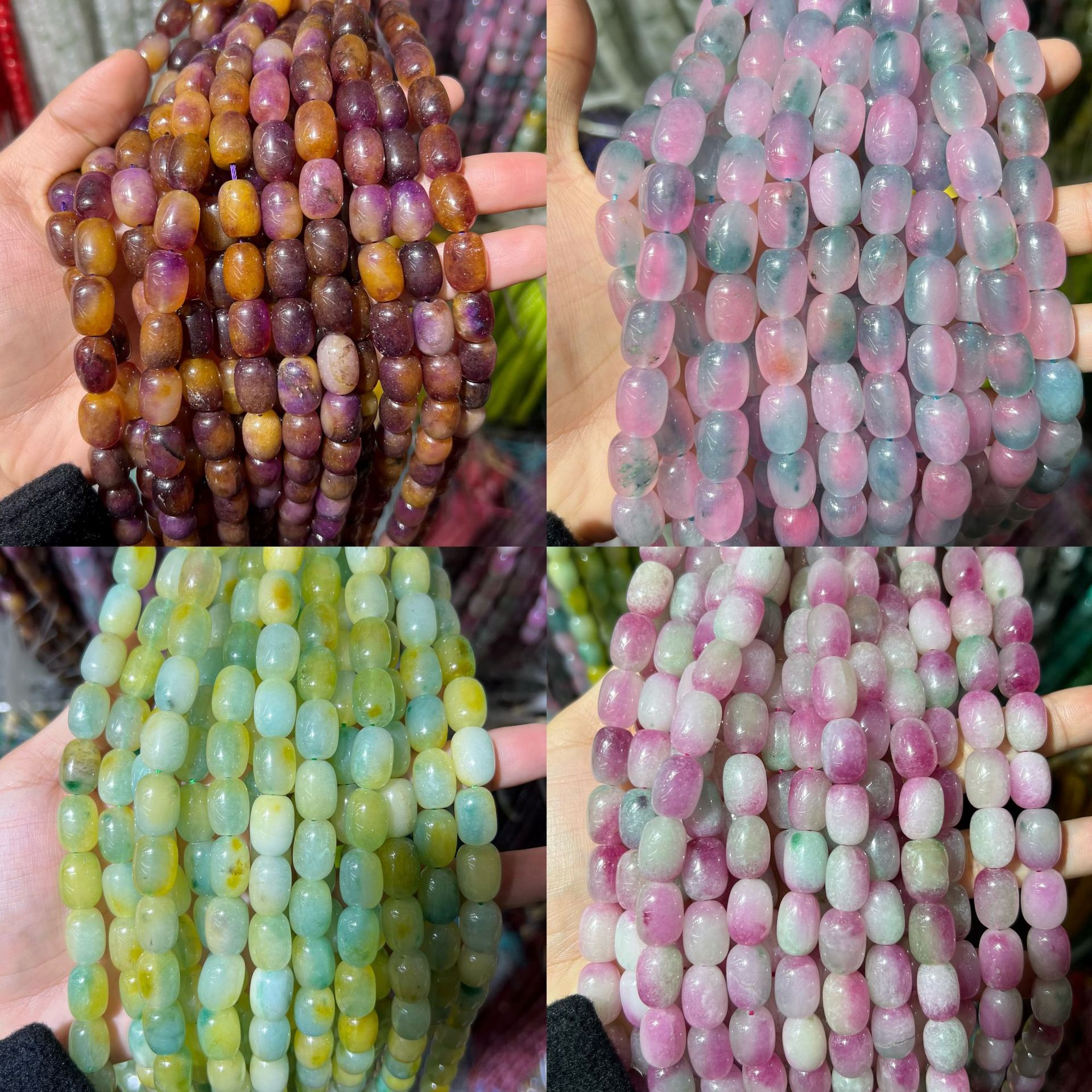 10x14mm桶珠電商直播服裝輔料配件天然石雜件diy珠跨境批發廠