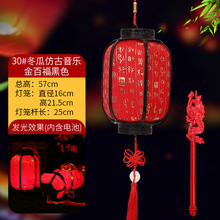 福字小红灯笼挂饰儿童手提发光花灯古风精致手工中秋装饰宫灯专用