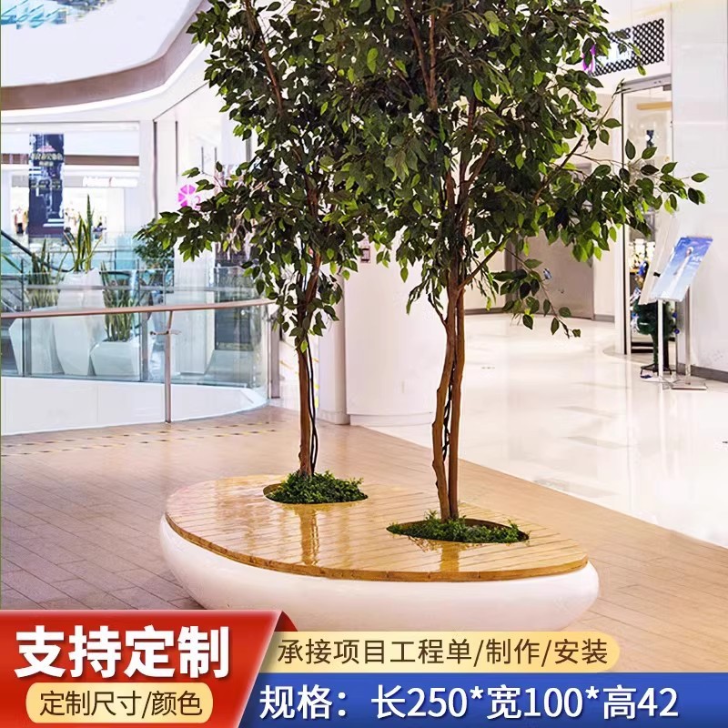 Parque de FRP paisajismo piscina de árboles cama de flores al aire libre gran piscina de plantación de árboles FRP piscina de árboles al aire libre taburetes de ocio