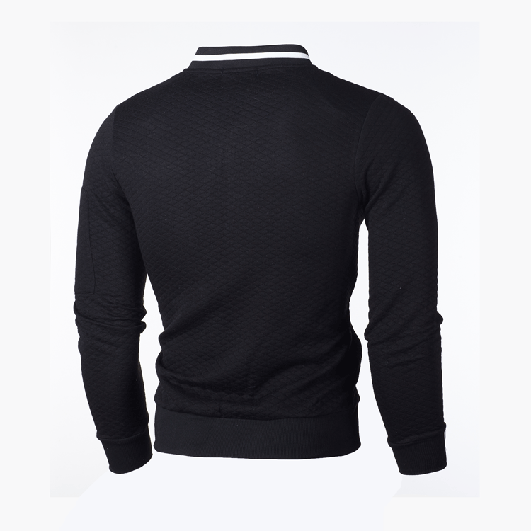 Herrenbekleidung, neues Sweatshirt mit Reißverschluss und Stehkragen, Sweatshirtjacke, lässige karierte Strickjacke für Herren_voghion.com