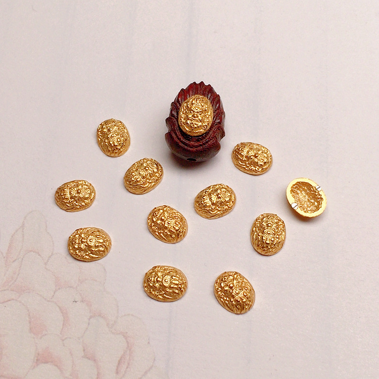 s925 Silver Plated Gold Patch Accessories Bracelet Necklace Bracelet Accessories diy Handmade Bead Semi-finished Products