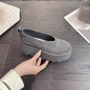 Handmade Retro-Style Thick-Soled Nun Shoes 2025 Spring New Style Inner Heightening All-Inclusive Birkenstock Big-Toe Shoes