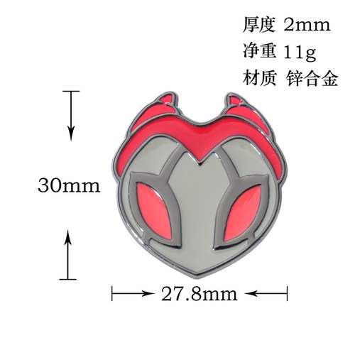 Fans' second creation anime peripherals Hollow Knight amulet badge Alloy crystal epoxy badge brooch