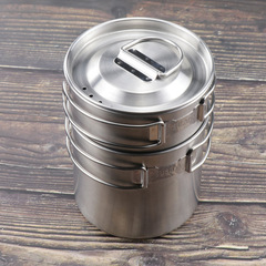 Outdoor 304 stainless steel set cup convenient foldable handle coffee cup camping water cup picnic barbecue diningware