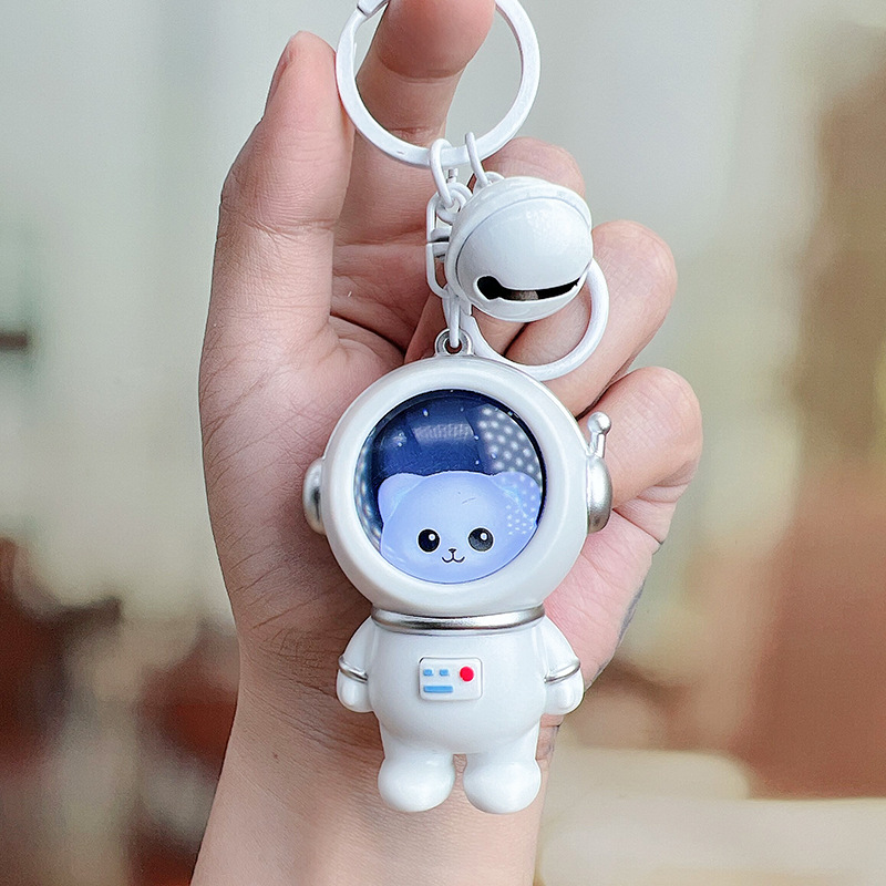 Mochila luminosa de dibujos animados, llavero de gatito y oso, mochila de estudiante creativa, adornos para regalos pequeños, luces de noche