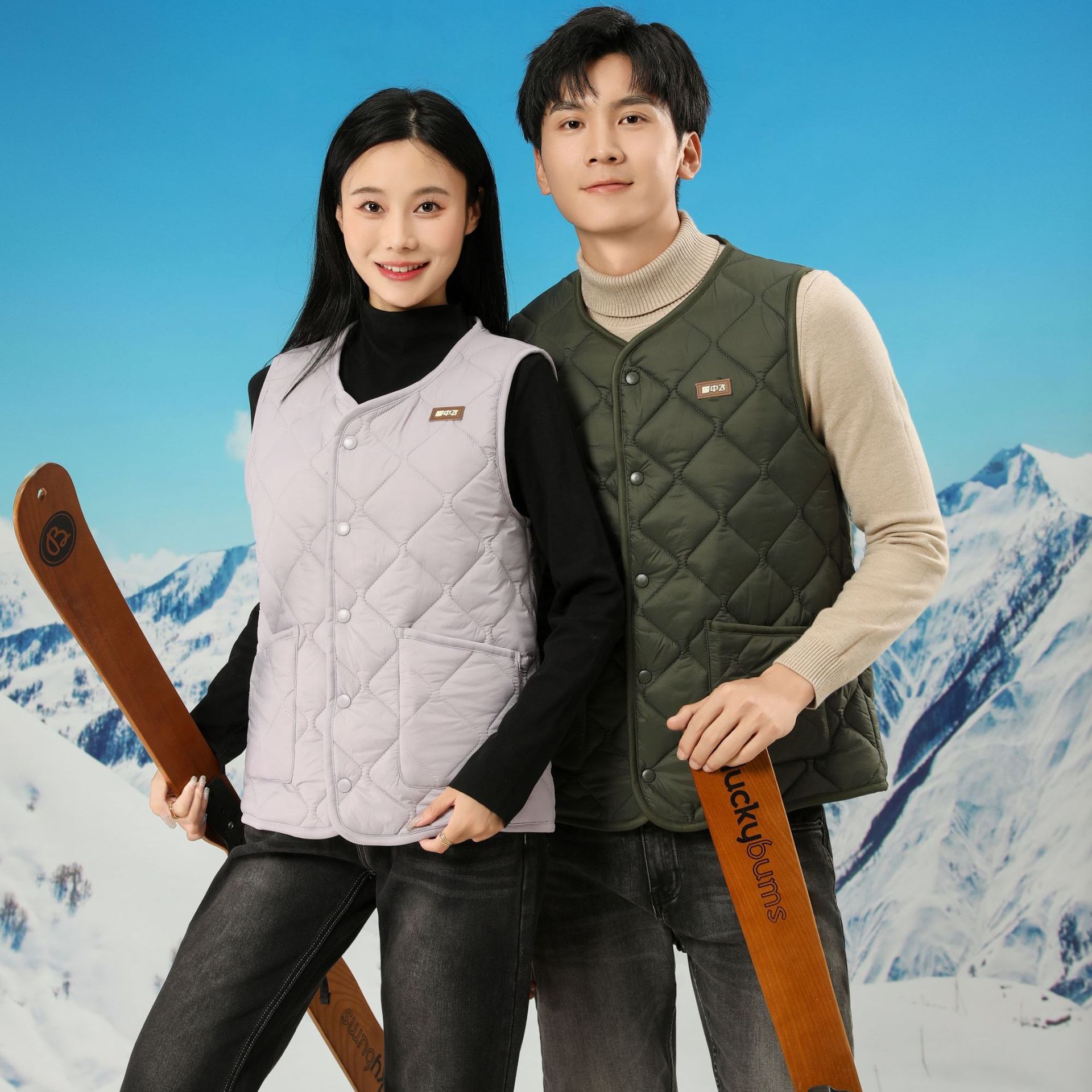 가을 겨울 연인의 눈/눈 눈 양모 조끼 홈 착용 조커 조끼 01