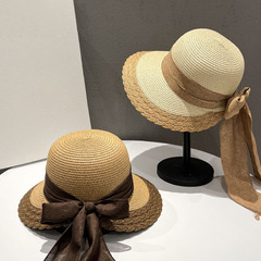 帽子の女性の夏の新型の麦わら帽子の海辺の砂浜の帽子の漁師の帽子の屋外の旅行の日焼け止めの日よけの草は太陽の帽子を編みます。